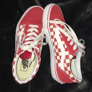 RED CHECKERED VANS